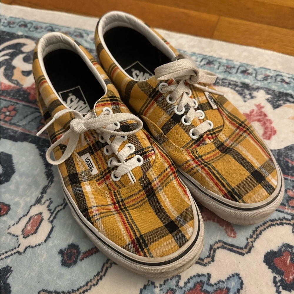 classic vans - yellow plaid
